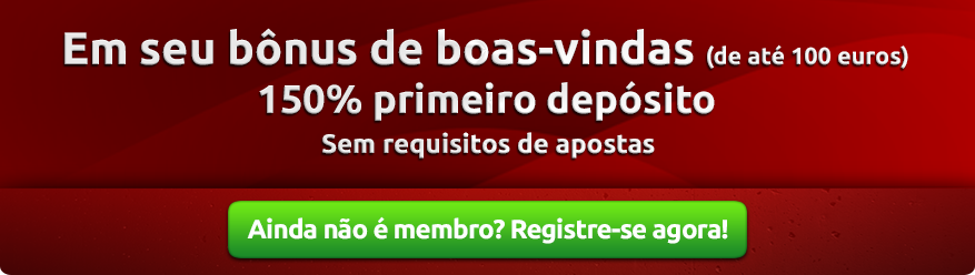 150% bonus di benvenuto (Є 100,- max) sul primo versamento senza condizioni di gioco